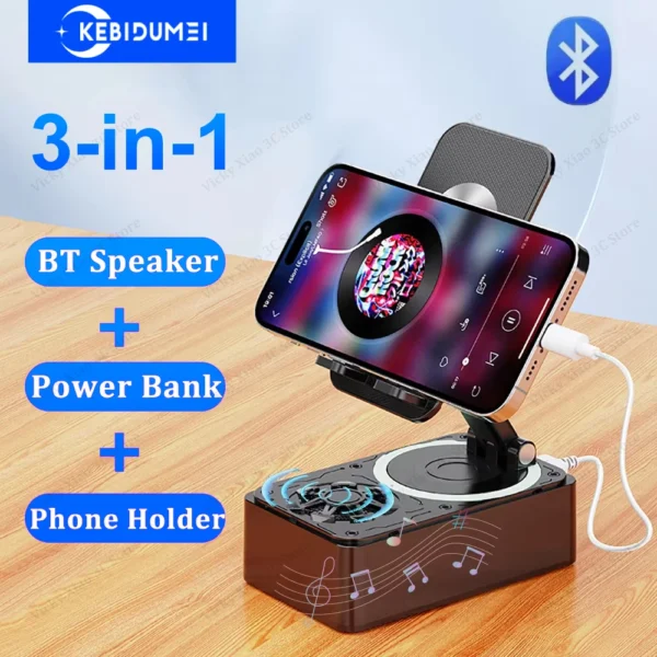 3-in-1 power bank, Bluetooth Speaker Foldable Phone Stand 1