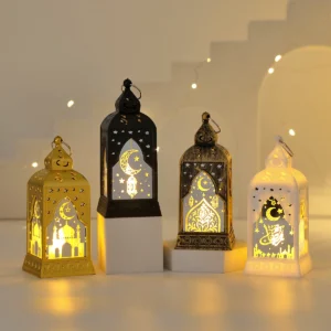 Ramadan Decoration LED Lantern Light Eid Mubarak Star Moon Castle Lights 1