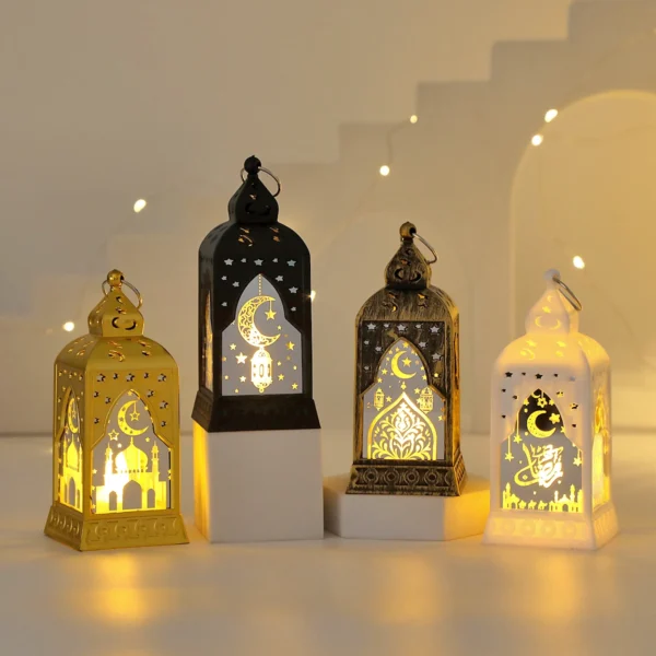 Ramadan Decoration LED Lantern Light Eid Mubarak Star Moon Castle Lights 1