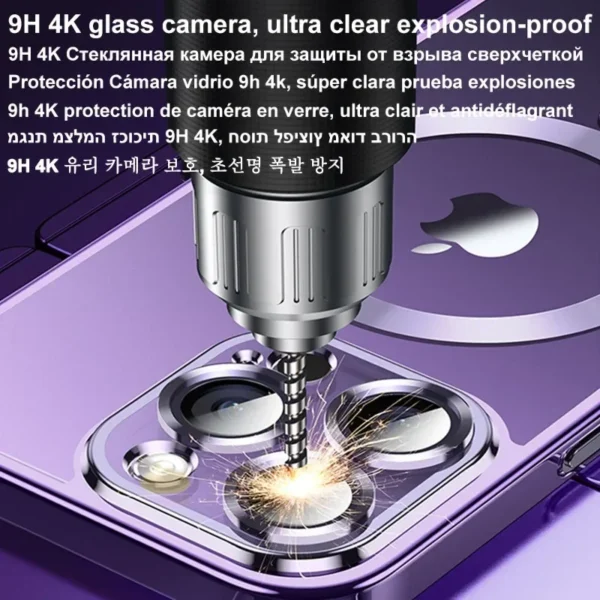 Luxury Plating For Magsafe Magnetic Case For iPhone 14 With Lens Protector 3
