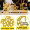 Ramadan Eid Moon Festival Table Decor - Gold Star Crescent - Palace Castle Stand-Up Ornament 4