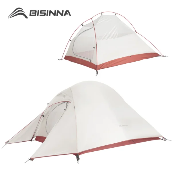 BISINNA Ultralight Camping Tent Backpack Tent 20D Nylon Waterproof Outdoor Hiking Travel Tent Cycling Tent 1-2 Person 1