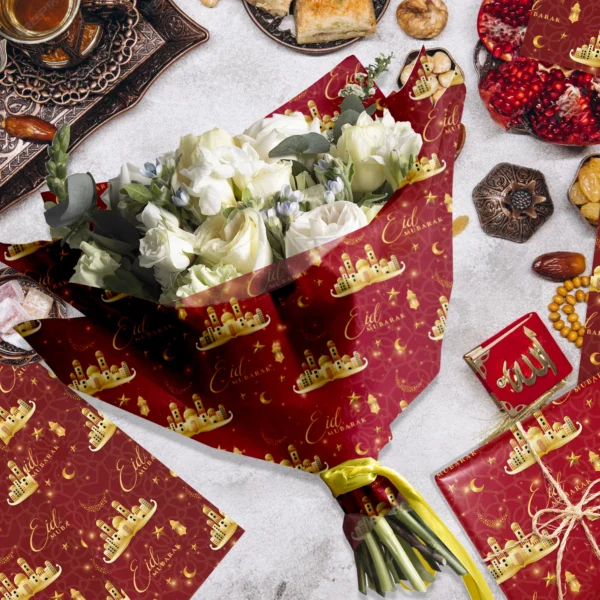 20/50pcs Eid Ramadan Snow Pear Paper Gift Wrapping Paper 6