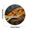 Nordic Style Wooden Round Silent Hanging Wall Clock 2