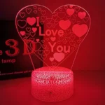 Romantic Night light USB Led Heart-Shaped Love You 7