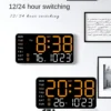 LED Digital Wall Clock Temperature Date Week Display Table Alarm Clocks Voice Control Electronic Clock Brightness Adjustment 4