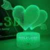 Romantic Night light USB Led 3 Heart-Shaped 2