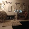 3D LED Digital Clock Wall Decoration Glow Night Mode 2