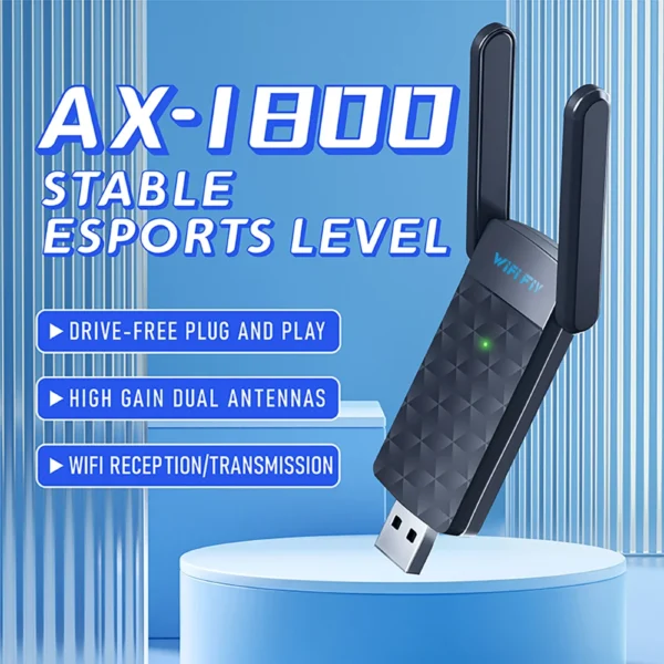 1800Mbps WiFi 6 USB Adapter 5G/2.4GHz USB3.0 Wi-fi Dongle 2