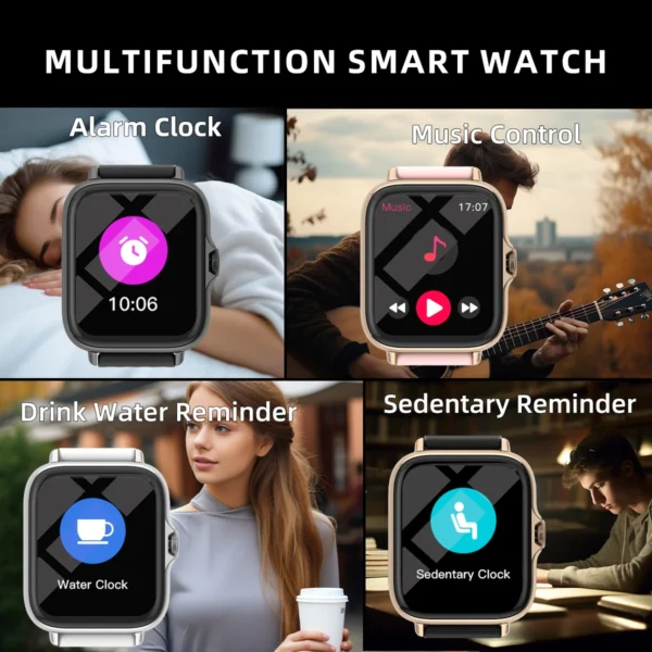 1.83'' Waterproof Smart Watch For iPhone Android 5