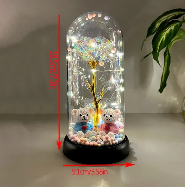 Rose Luminous Flower plastic Cover Gift 4