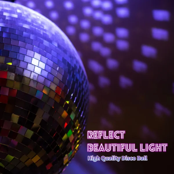 Thrisdar 10/20/30CM Mirror Glass Ball Reflective Disco DJ Silver Ball 5