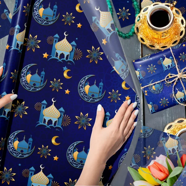20/50pcs Eid Ramadan Snow Pear Paper Gift Wrapping Paper 2
