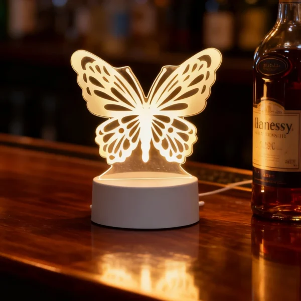 3D LED Butterfly Night Light, USB Desktop Decorative Light 2
