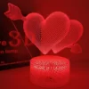Romantic Night light USB Led 3 Heart-Shaped 1