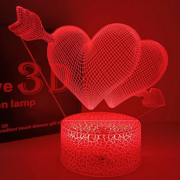Romantic Night light USB Led 3 Heart-Shaped 1