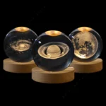 Unique 3D Crystal Ball Night Light Led Glowing Galaxy Lamp 1