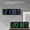 9" Large Digital Wall Clock USB Powered TEMP Humidity Week Auto Dimmer DST 3