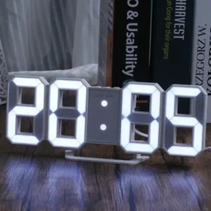 3D LED Digital Clock Wall Decoration Glow Night Mode 1