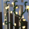 10/20Leds White 1.5/3Meter Rose Flower String with Lights 4