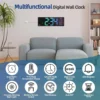 16.2'' Large Digital Wall Clock with Remote Control Big LED/Dual Alarm/8 RGB 6