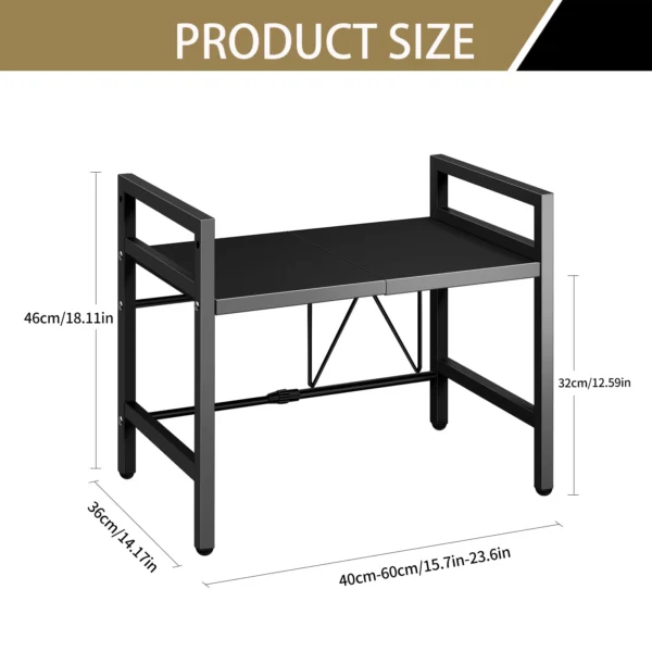 Expandable 42-64cm Microwave Shelf Organizer 2