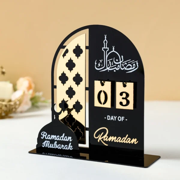 Ramadan Countdown Calendar Eid Mubarak Ornament Ramadan Decoration 2026 For Home Ramadan Kareem Islamic Muslim Party Decor Gifts 4
