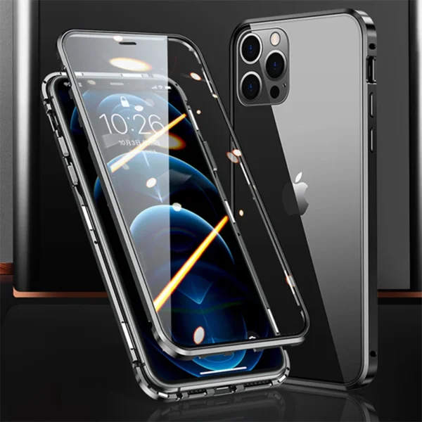 360°Full Protection Metal Magnetic Phone Case For IPhone 3
