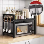 Expandable 42-64cm Microwave Shelf Organizer 1