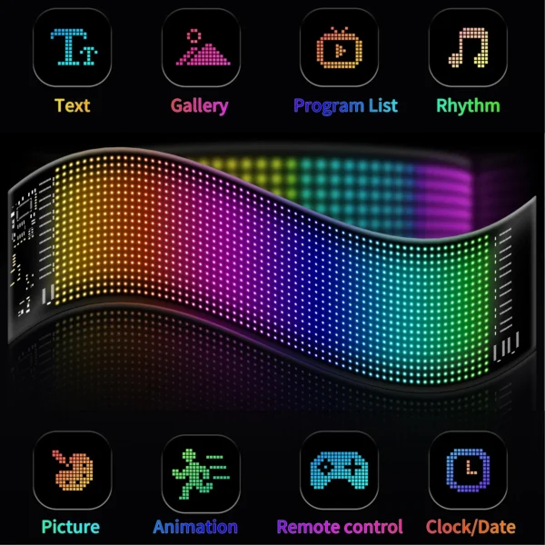 LED Matrix Pixel Panel, Scrolling Bright Advertising LED Signs 4