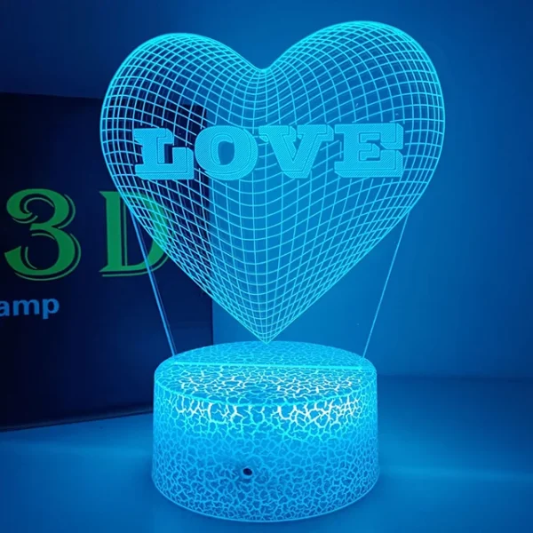 Romantic Night light USB Led Heart-Shaped Love 7