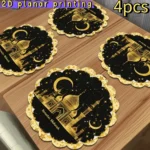 Set of 4 Ramadan Placemats Featuring Crescent Moon and Star Designs 1