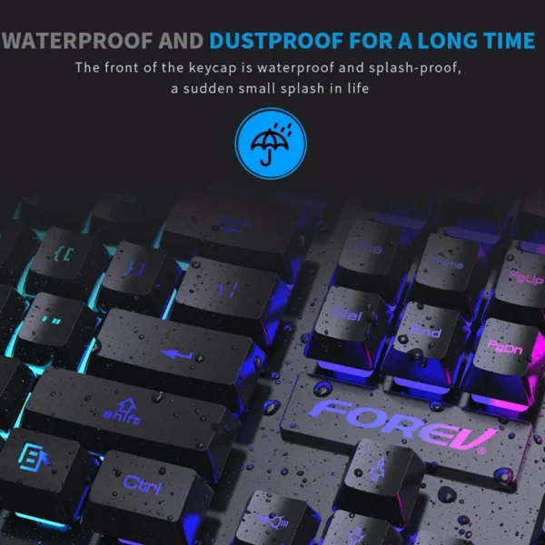 USB Wired Keyboard RGB Colour Gaming Keyboard Mechanical 2