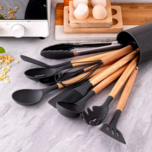 12Pcs/5pcs Silicone Kitchenware Non-Stick Cookware Kitchen Utensils Set 2