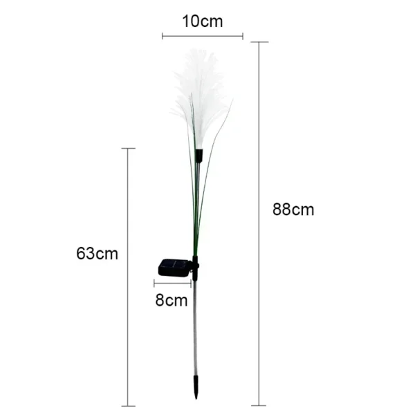 LED Solar Garden Reed Lamp Outdoor Waterproof Lawn Light 6