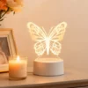 3D LED Butterfly Night Light, USB Desktop Decorative Light 6