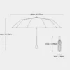 Reinforced 24-Bone Umbrella, Strong, Durable Wind-resistant 6