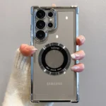 Luxury Plating Magnetic Wireless Charge Case For Samsung S25 S24,,, etc 1