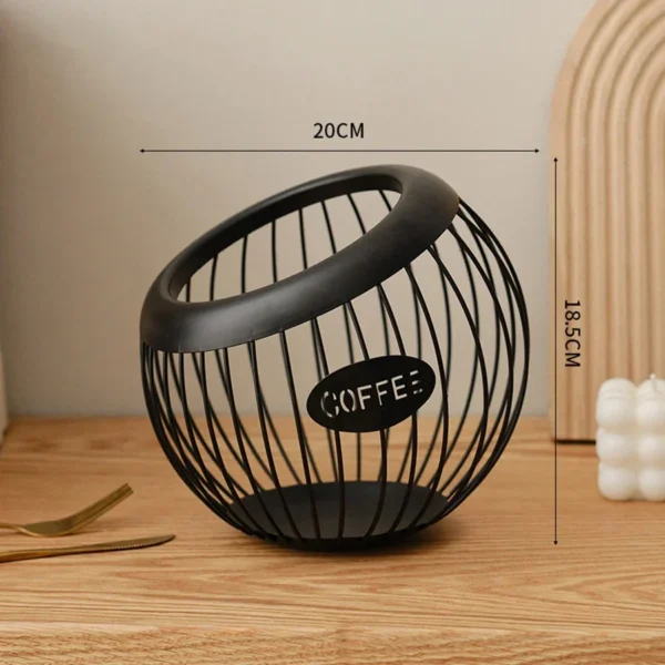 Multifunctional Iron Coffee Capsule Organizer Fruit Snack Storage Rack 6