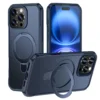 For Magsafe Wireless Charge Fold Magnetic Stand Phone Case For iPhone Anti-slip Bumper Cover 1