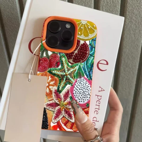 Retro Fruit Pattern Phone Case For iPhone 17 Pro Max 16 15 14 13 12 11 Pro Max 16e X XR XS Max 15 14 Plus Shockproof Soft Cover 6