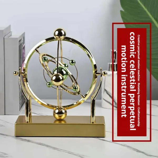 Celestial Orbit Pendulum Perpetual Motion Machine, Kinetic Art Desk Decor 2