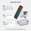 Bonola Magnetic 3 in 1 Wireless Charger for iPhone 17/16/15/13/14/12 30W 5