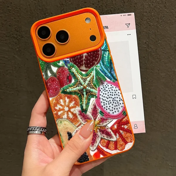 Retro Fruit Pattern Phone Case For iPhone 17 Pro Max 16 15 14 13 12 11 Pro Max 16e X XR XS Max 15 14 Plus Shockproof Soft Cover 2