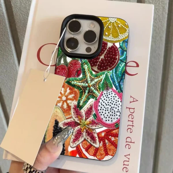 Retro Fruit Pattern Phone Case For iPhone 17 Pro Max 16 15 14 13 12 11 Pro Max 16e X XR XS Max 15 14 Plus Shockproof Soft Cover 4