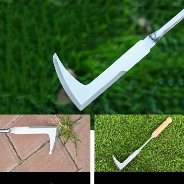 Stainless steel gap weeding tool, L-shaped multi-purpose garden hand tool 3