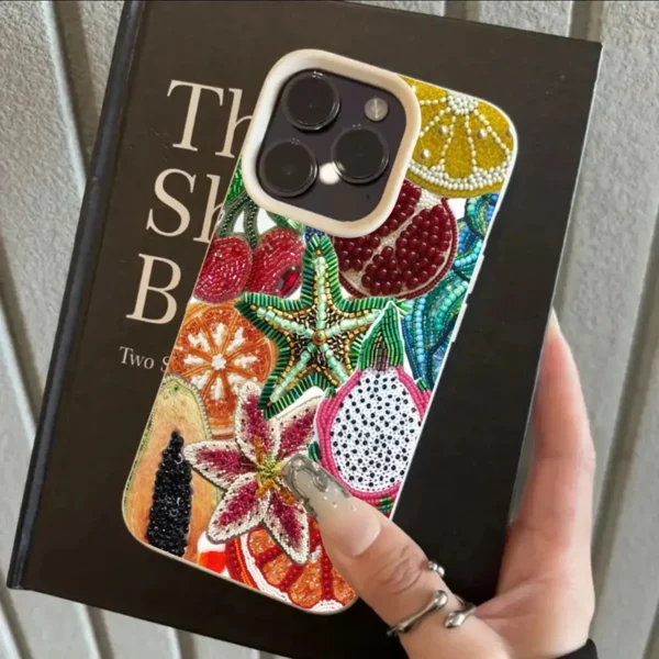 Retro Fruit Pattern Phone Case For iPhone 17 Pro Max 16 15 14 13 12 11 Pro Max 16e X XR XS Max 15 14 Plus Shockproof Soft Cover 5
