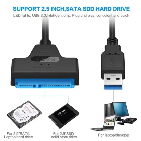 SATA 3 to USB 3.0 adapter cable 6Gbps high speed data Sata 4