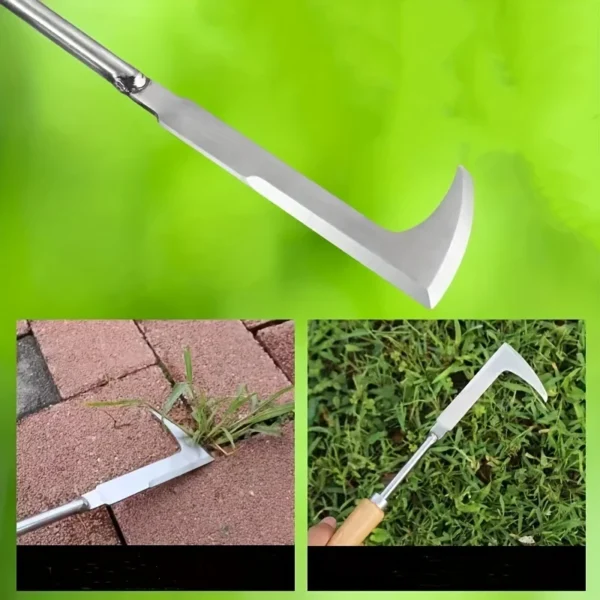 Stainless steel gap weeding tool, L-shaped multi-purpose garden hand tool 5