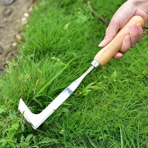Stainless steel gap weeding tool, L-shaped multi-purpose garden hand tool 2